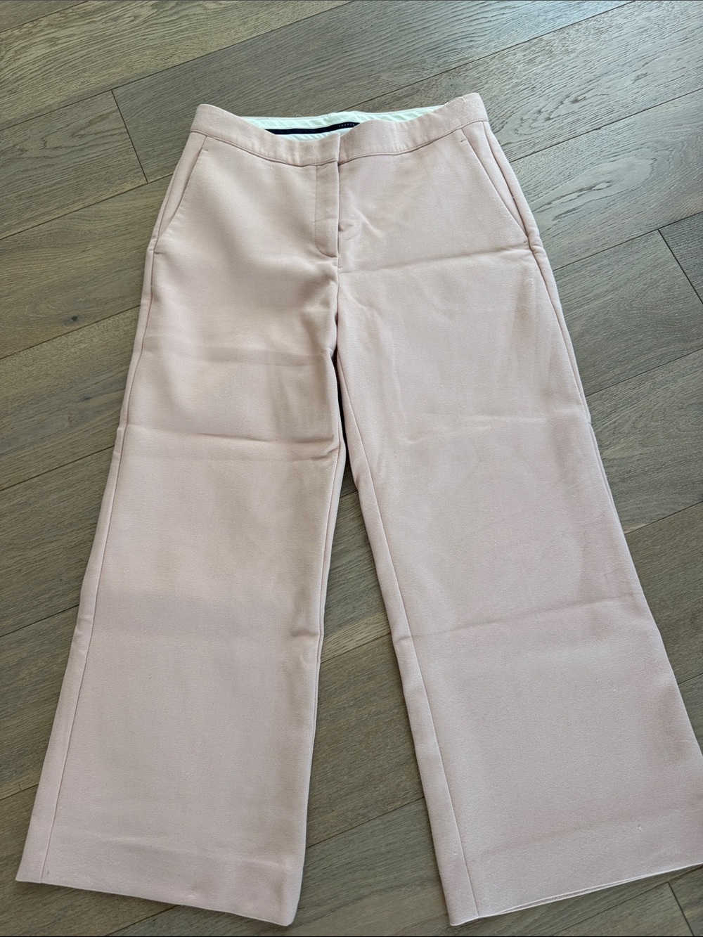 Theory Wide-Leg Jeans in Blush Pink